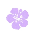 FRONT KWIATEK HIBISKUS FILCOWY FIOLETOWY 6x5,5cm
