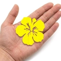 FRONT KWIATEK HIBISKUS FILCOWY ŻÓŁTY 6x5,5cm