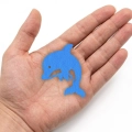 FRONT DELFIN FILCOWY NIEBIESKI 6x7cm
