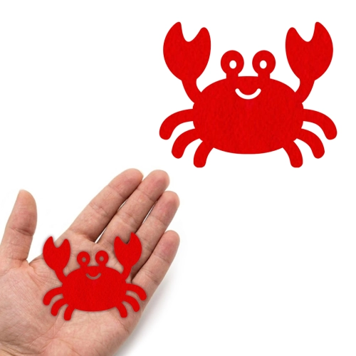 FRONT KRAB FILCOWY CZERWONY 6,5x5,5cm