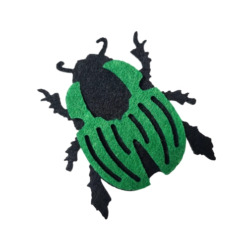 EMBLEMAT KARALUCH Z PODKŁADEM FILCOWY CZARNO-ZIELONY 6x5cm