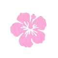 ZESTAW FRONTÓW KWIATEK HIBISKUS FILCOWE RÓŻOWE 6x5,5cm 3szt