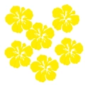 ZESTAW FRONTÓW KWIATEK HIBISKUS FILCOWE ŻÓŁTY 6x5,5cm 6szt