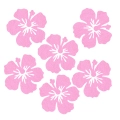 ZESTAW FRONTÓW KWIATEK HIBISKUS FILCOWE RÓŻOWE 6x5,5cm 6szt