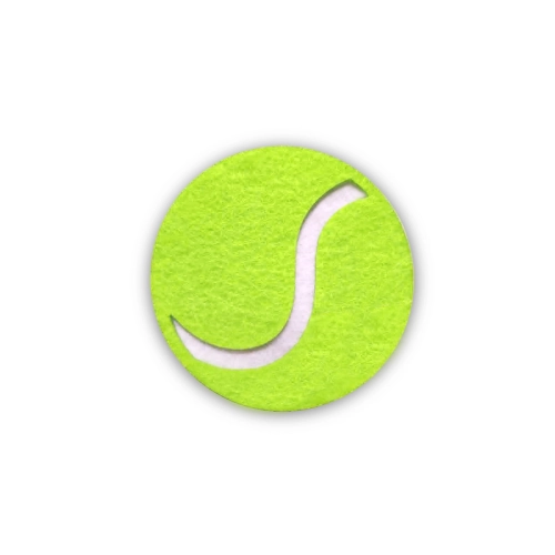 EMBLEMAT PIŁKA TENISOWA FILCOWY ZIELONO-BIAŁY 5,5cm