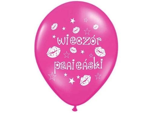 BALON RÓŻOWY WIECZÓR PANIEŃSKI 30cm 1szt