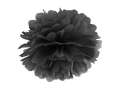 POMPON BIBUŁOWY CZARNY 35cm 1szt