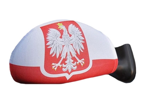 FLAGI NA LUSTERKA KIBICA BIAŁO-CZERWONE 2 szt.