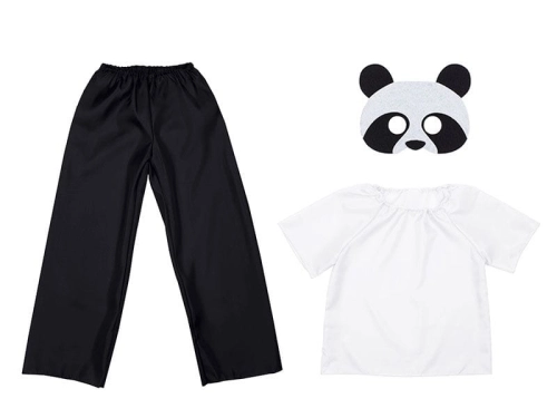 ZESTAW PANDA BIAŁO-CZARNY 116-128 3el